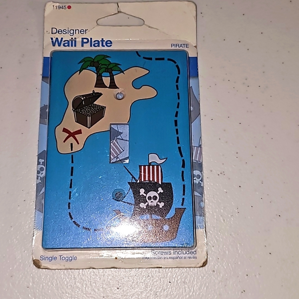 Pirate Treasure Map Themed Light Switch/Wall Plate Childrens Decor New